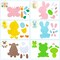 24 Pcs Foam Easter Egg Magnet Craft Kit, Easter Craft Kits DIY Animal and Egg Magnet Set for Kids Favor Classroom Homeschool Art Decor, Art and Craft Supplies Party Favors